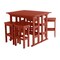 Highwood Usa Lehigh 6pc Bar Height Outdoor Patio Furniture Balcony Set AD-KITBALC201-RED - alternate 1
